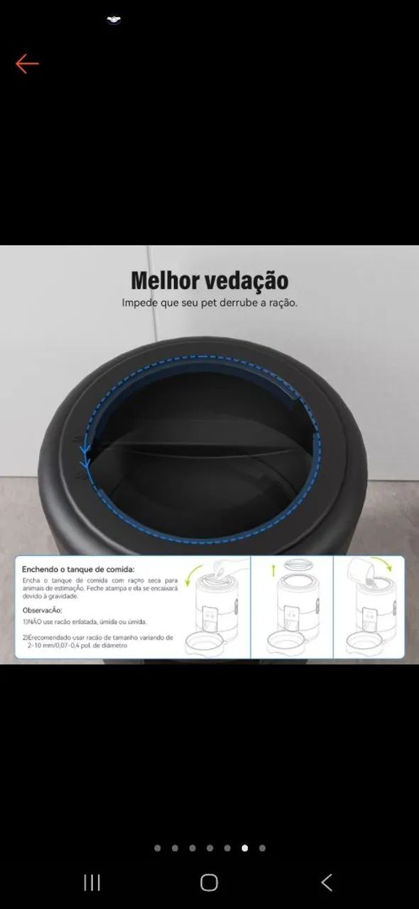 Comedouro Automático para Ração Seca - Melhor Vedação