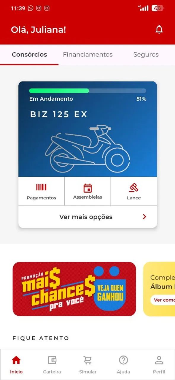 Repassando Consórcio - Biz EX 125 - Foto 2