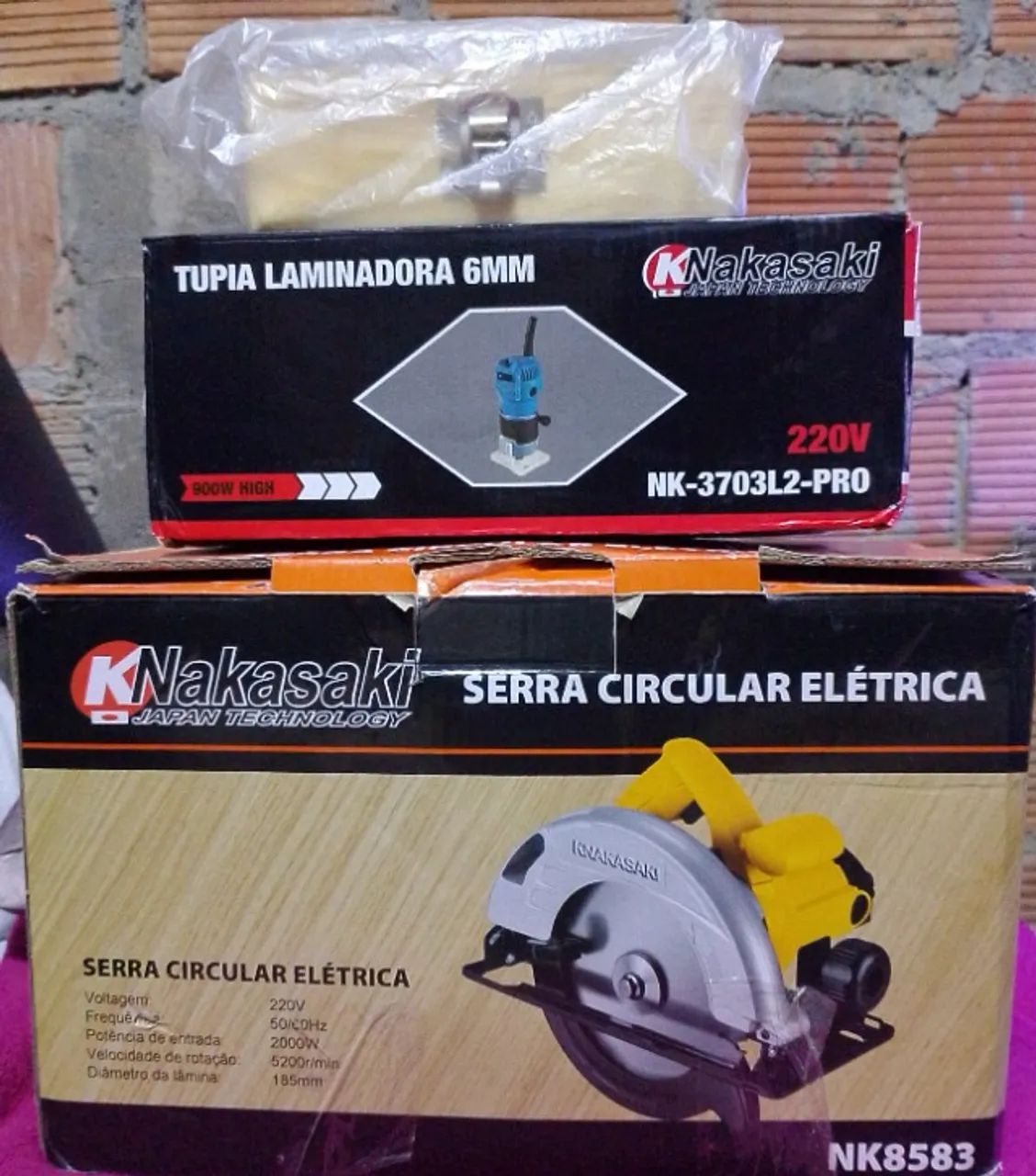 Marcenaria. SERRA CIRCULAR+TUPIA LAMINADORA+JOGO DE FRESAS + LIXADEIRA novo na caixa