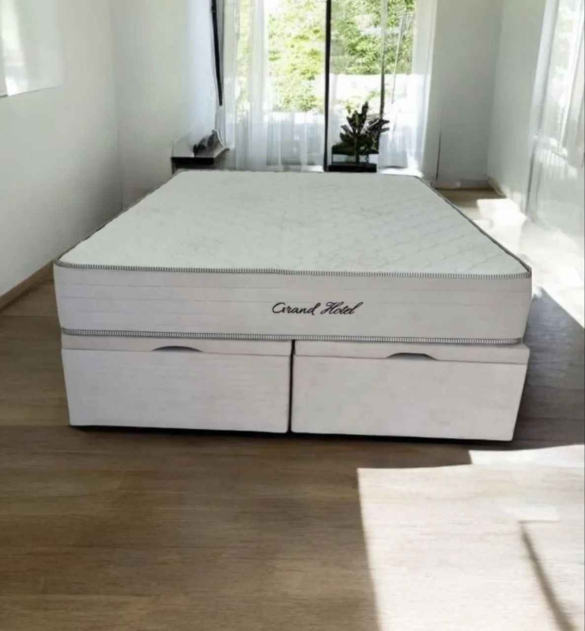 Box baú Queen bon sono 158x198 completa com colchão  - Foto 2