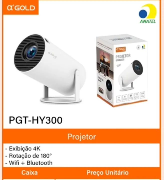 Projetor portátil 4k Android HY 300 - Foto 2