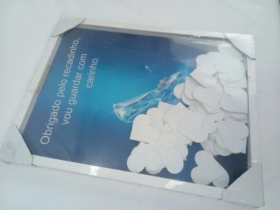 QUADRO DE RECADO COM VIDRO - NOVO - Foto 2