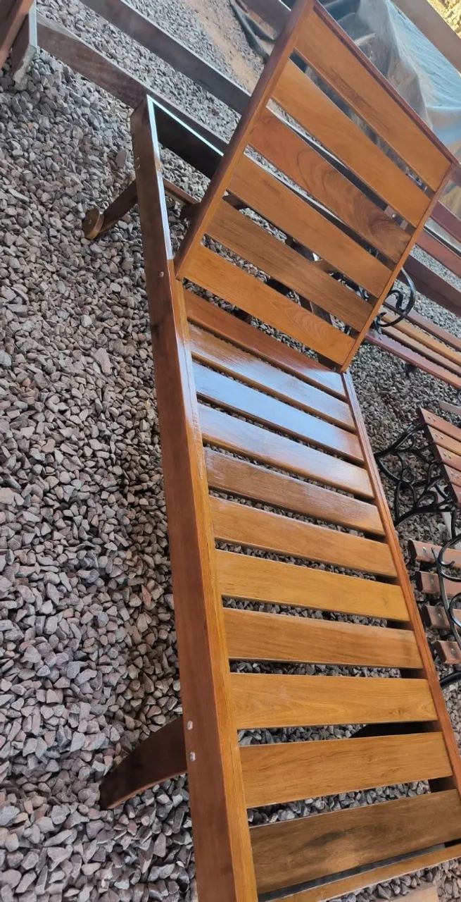 Espreguiçadeira em Madeira Maciça - Foto 2