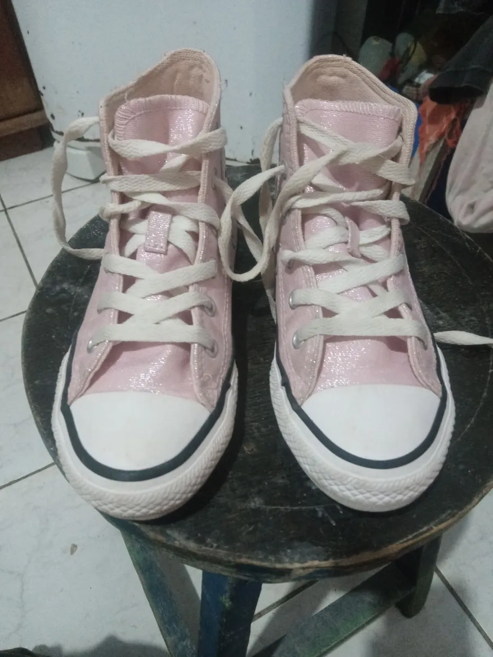 Tênis Converse Rosa Glitter