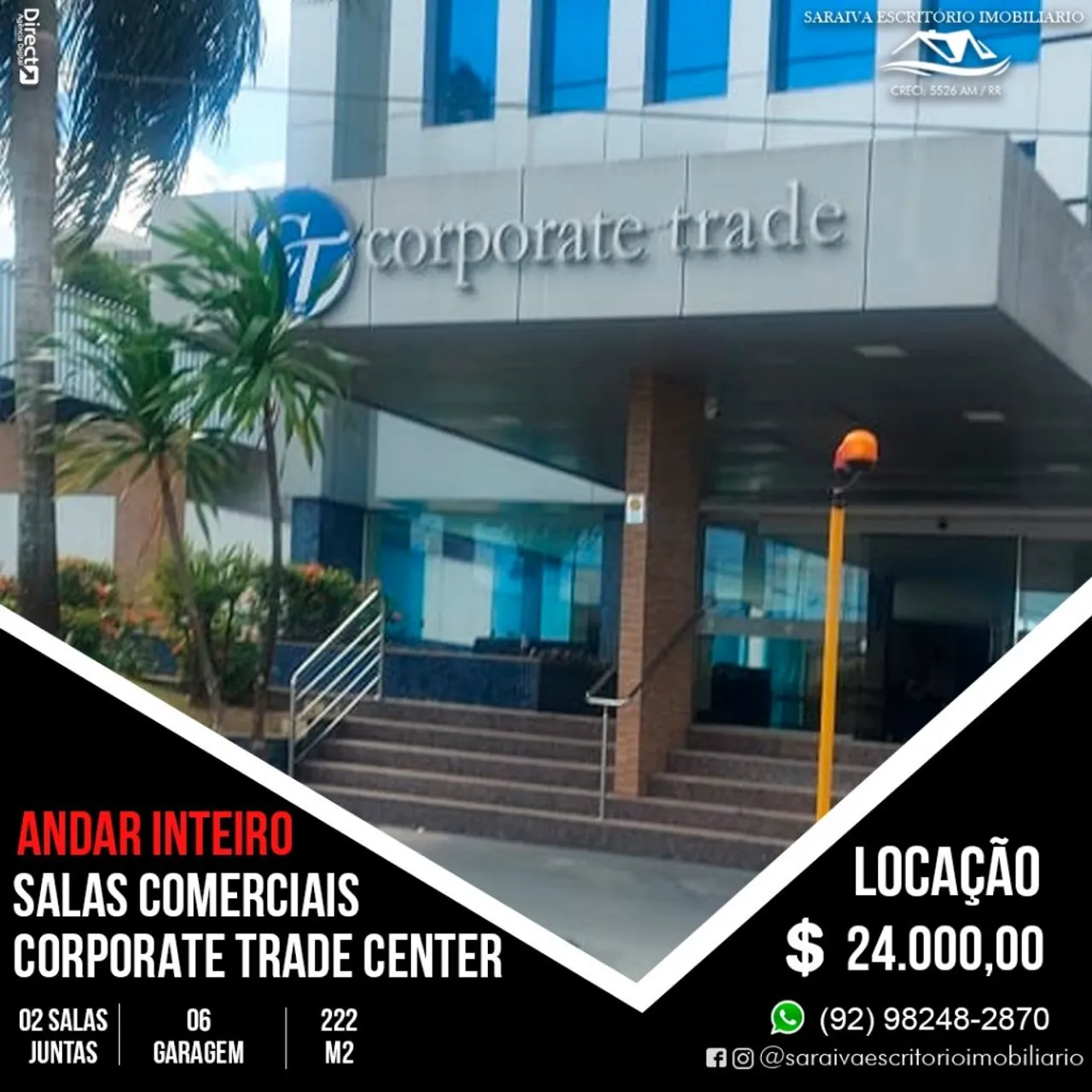 Sala/Conjunto para aluguel com 222 metros quadrados em Adrianópolis - Manaus - Amazonas