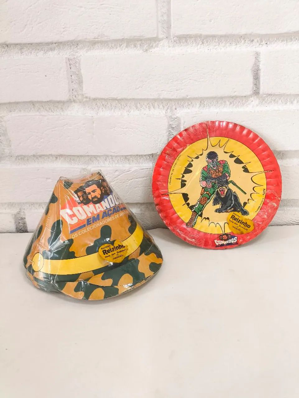 Kit de Festa Comandos em Ação Chapéus e Pratos de papel