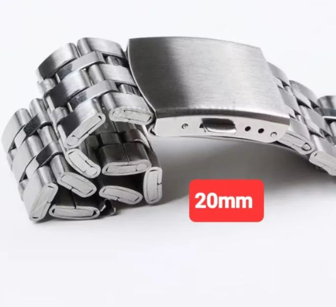 Pulseira de relogio aço inoxidável unisex de 20mm - Foto 2