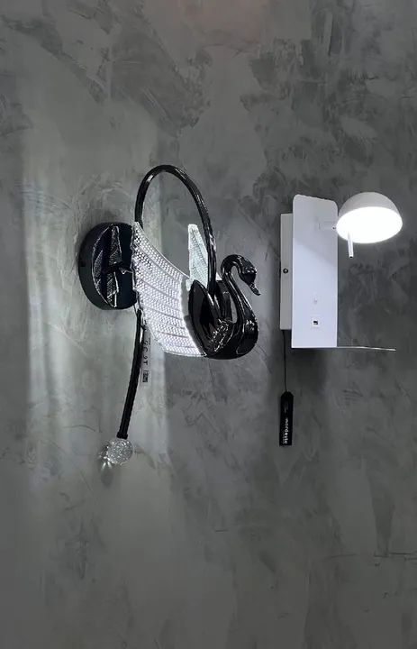 Luminária de Parede Cisne em Cristal - Foto 2