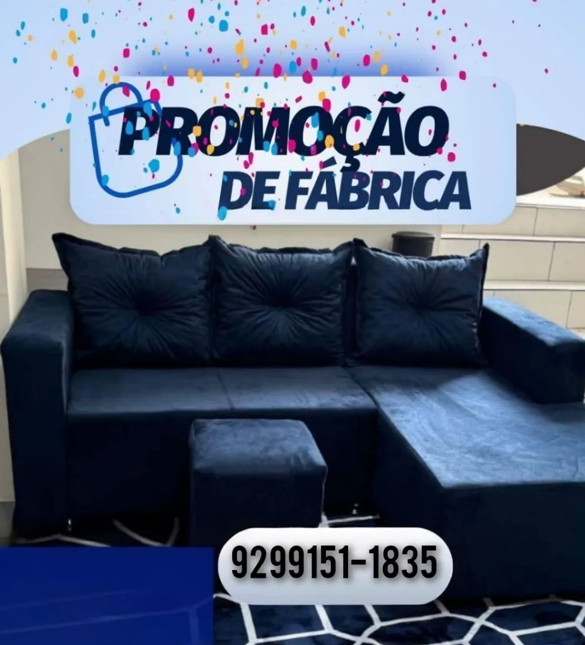 PROMOÇÃO Sofá cheyse com puff 700