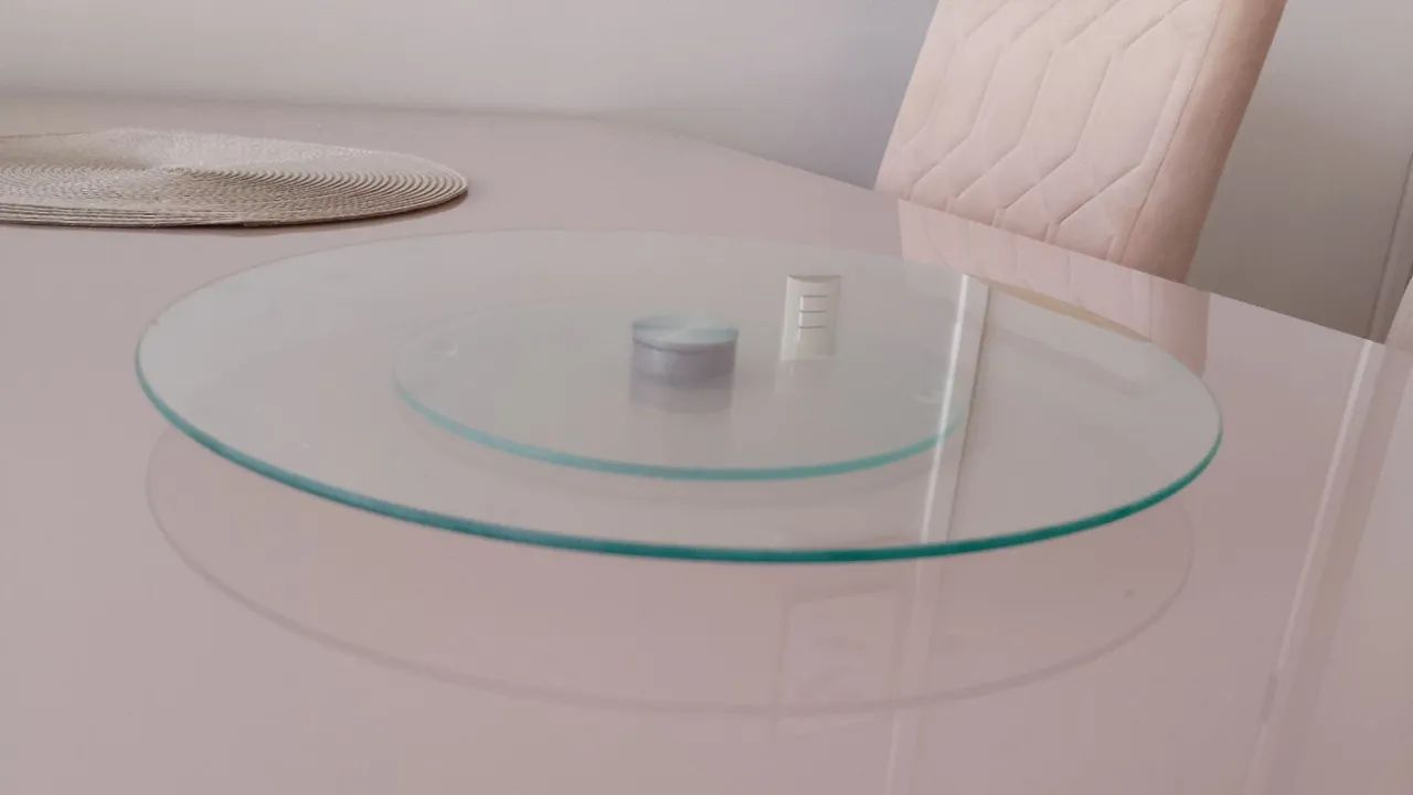 Bandeja Giratória de Vidro para Bolo, pizza, e petiscos - Foto 4