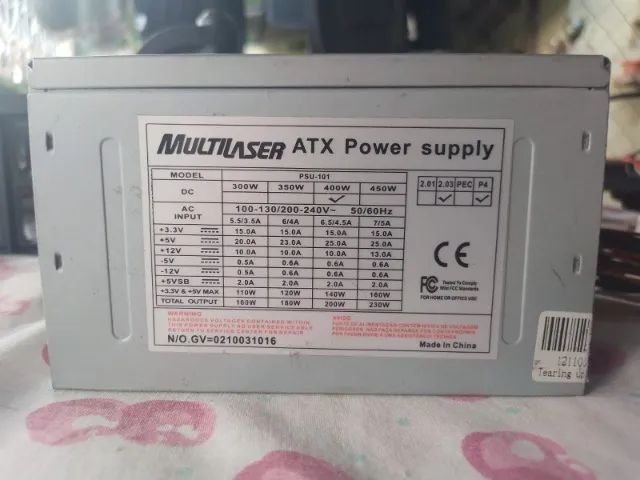 Fonte de alimentação ATX Multilaser 400W modelo PSU-101 - Foto 4