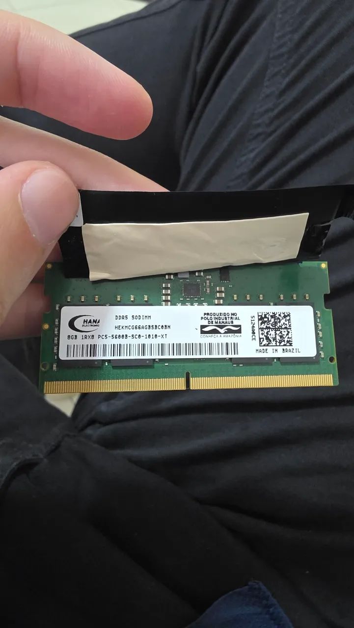 Memória RAM 8GB DDR5 pc5 5600 SODIMM