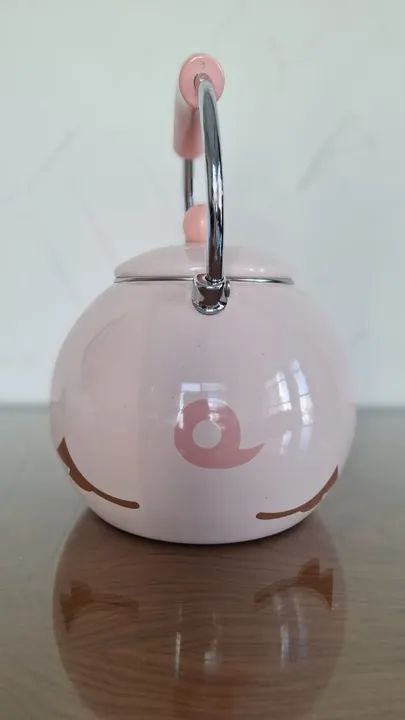CHALEIRA DE PORQUINHO ROSA ESMALTADA COM APITO 2,2 LITROS - Foto 4