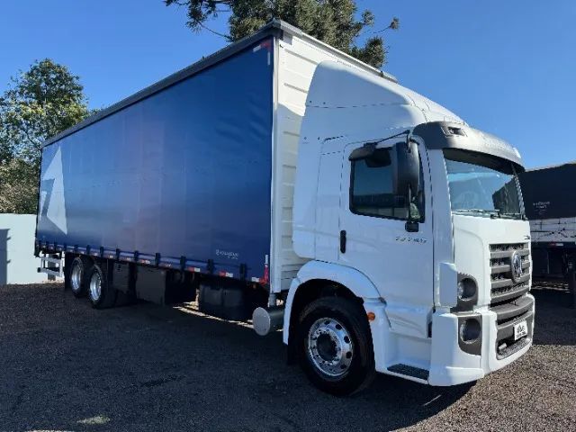 VW Volkswagen 24.280 6X2 Constellation 2014 Completo Revisado Com Baú Sider 20 Paletes - Foto 2