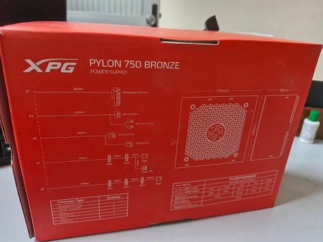 Fonte XPG Pylon 750W Bronze 80Plus na caixa - Foto 3