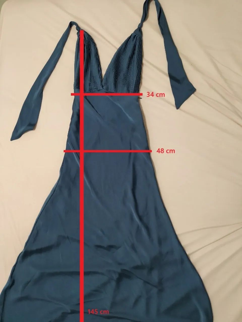 Vestido de festa longo azul - Foto 3