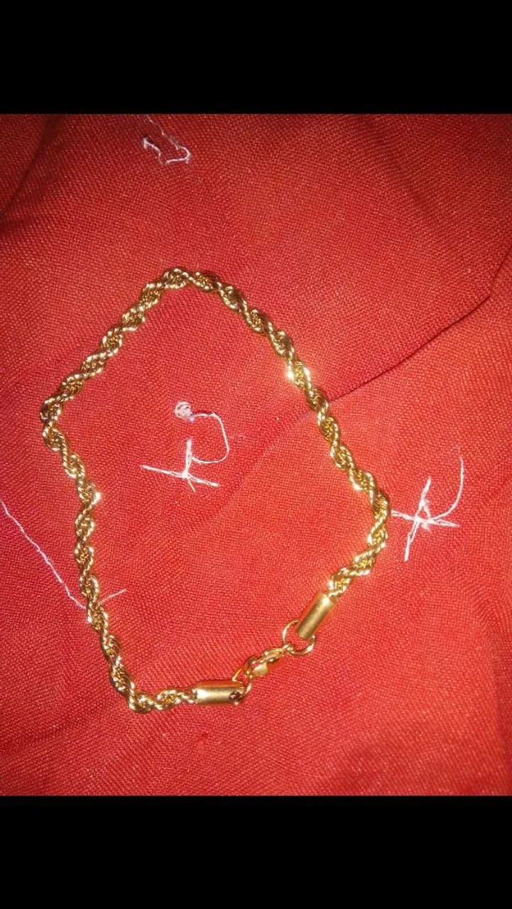 Pulseira masculina Cordão Baiano Dourada*nova*! - Foto 2