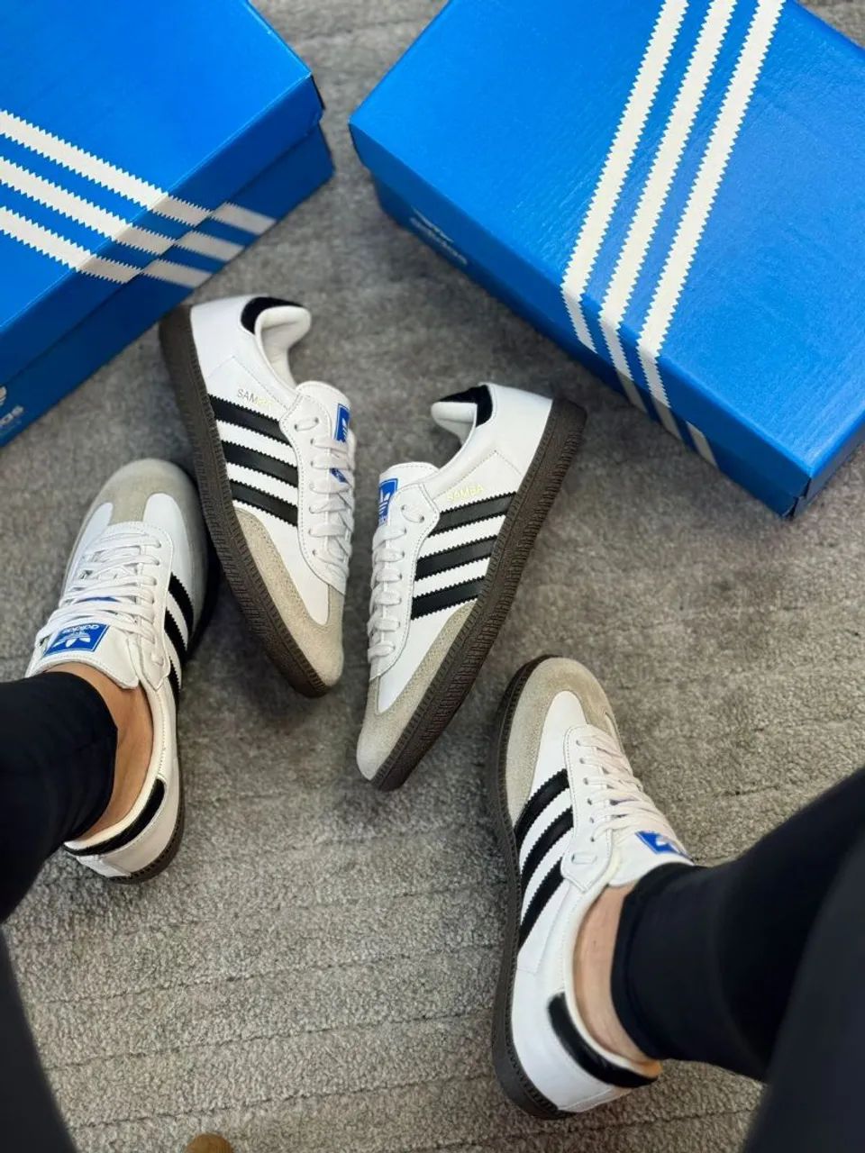Tênis Adidas Samba - Branco e Preto - Foto 4