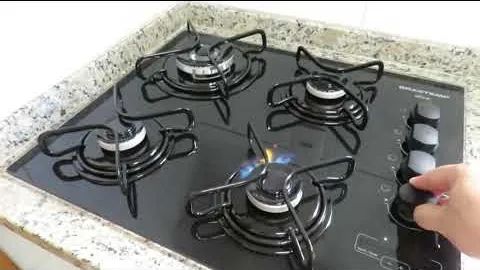 Cooktop 4 bocas Brastemp com duplachama e timer touch