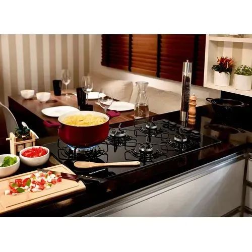 Cooktop Brastemp Gás Mesa Vidro Preto 5 Bocas Tripla Chama - Foto 3