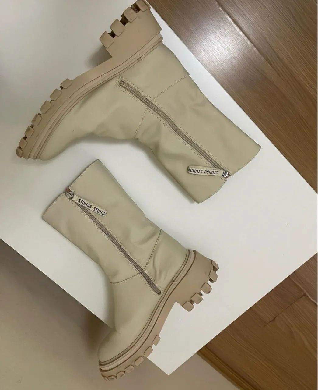 Bota schutz branca couro  - Foto 2