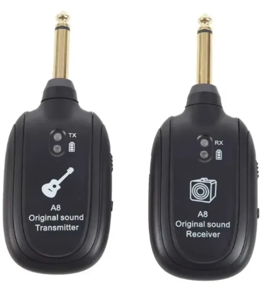 Transmissor e receptor do sistema sem fio, Guitarra embutida recarregável,