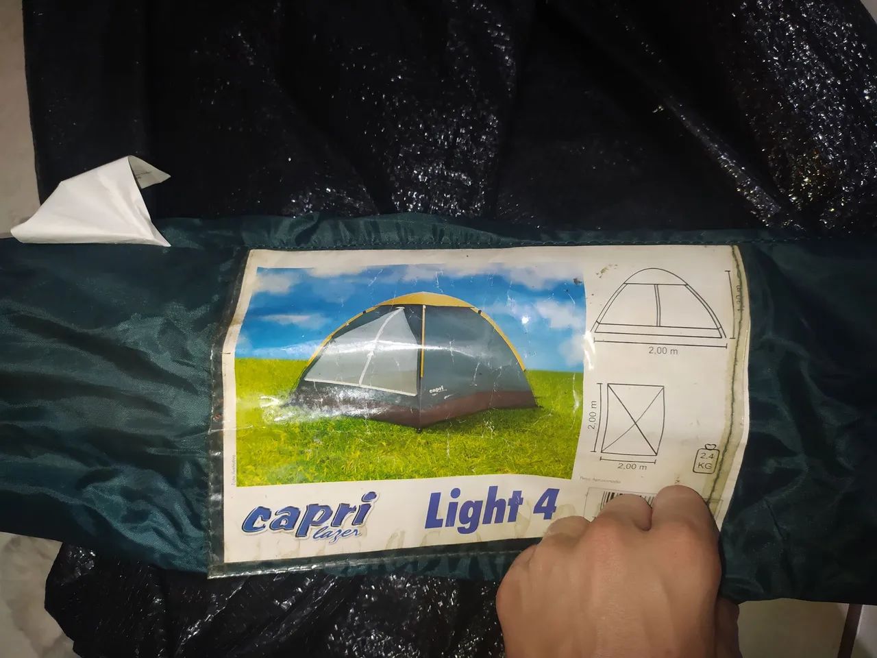 Barraca de camping 4 pessoas impermeável - 2m x 2m x 2m - Acampar - Capri Lazer Light 4
