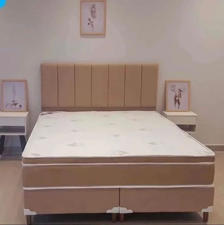 Cama Box de casal nova, com espuma de alta qualidade  - Foto 5