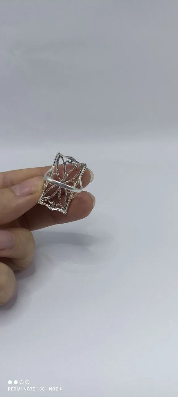 Anel de banho de  prata com design delicado - Foto 4