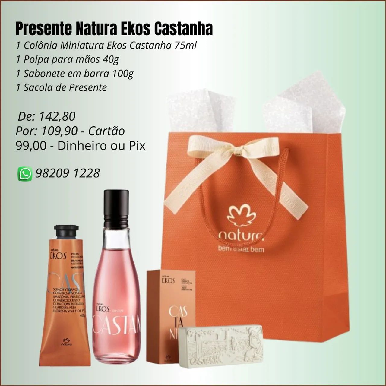 Presente Natura Ekos Castanha Kit Natura na Promoção 