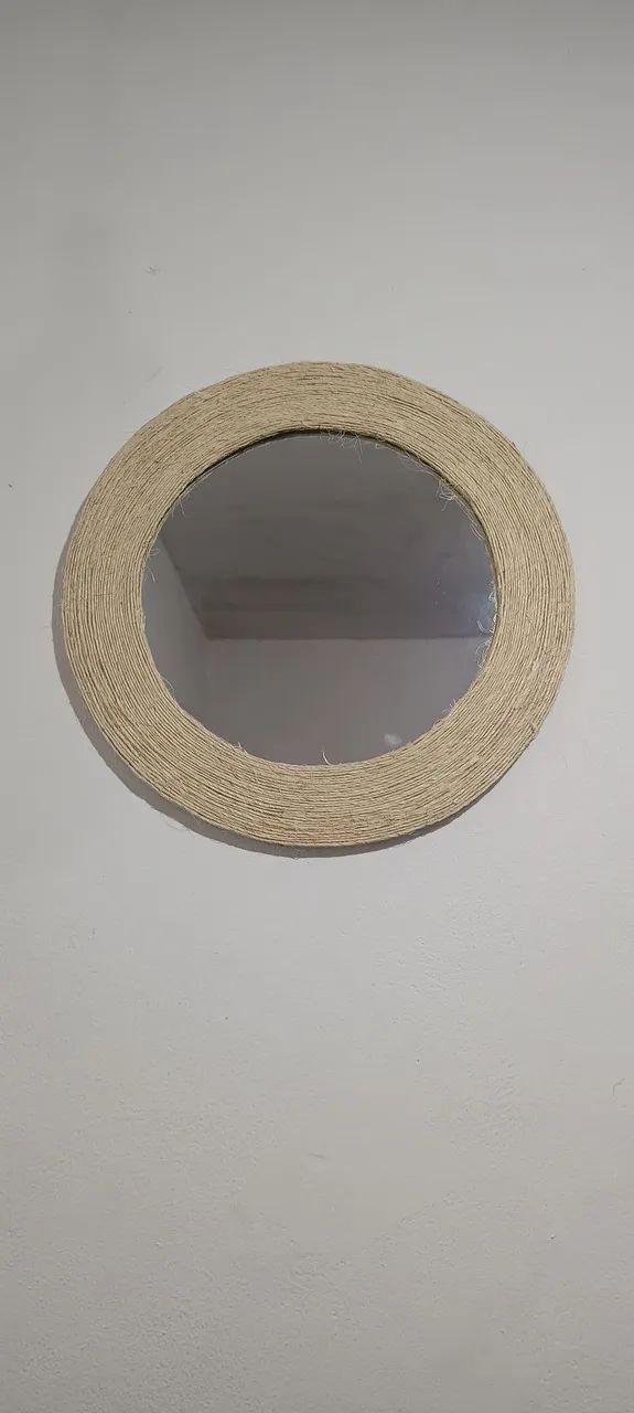 Super promoção 140,00 por 98,00 espelho feito com fibra de sisal  - Foto 3