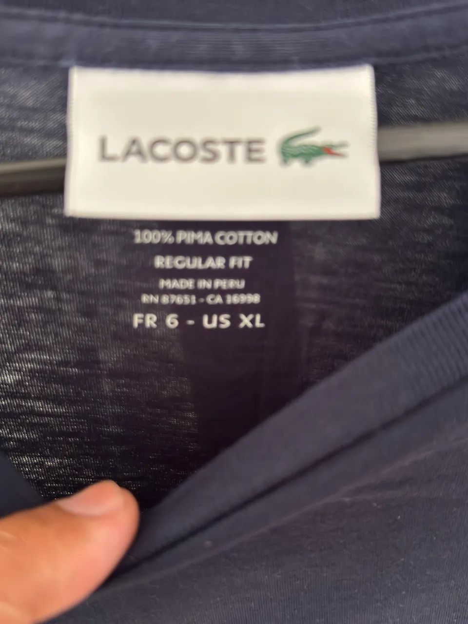 Blusa longa lacoste original 