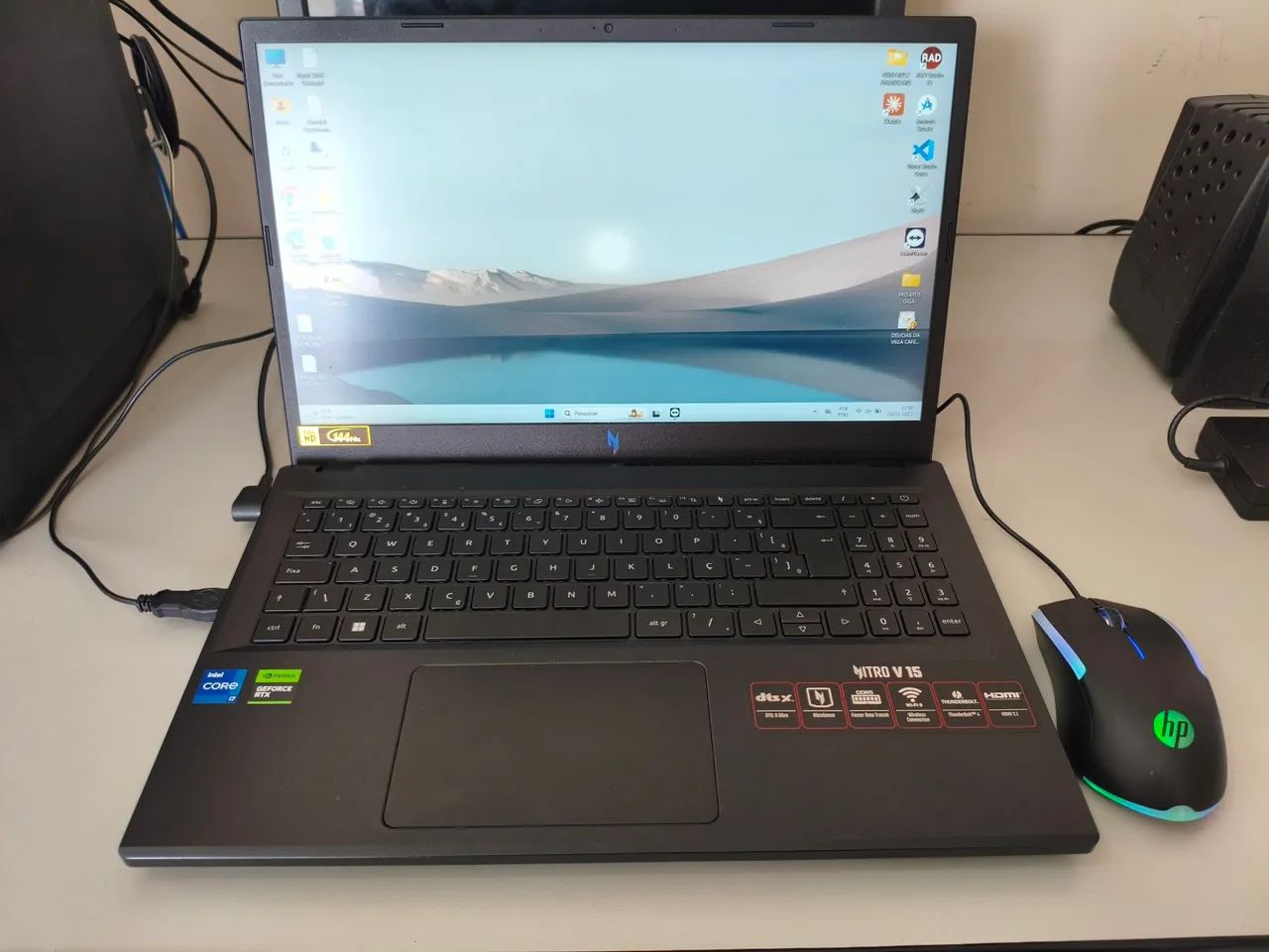 Notebook Gamer Acer Nitro V15 I7-13620h 13ªgen 8gb 512gb Rtx3050 6gb 15.6 Fhd Preto