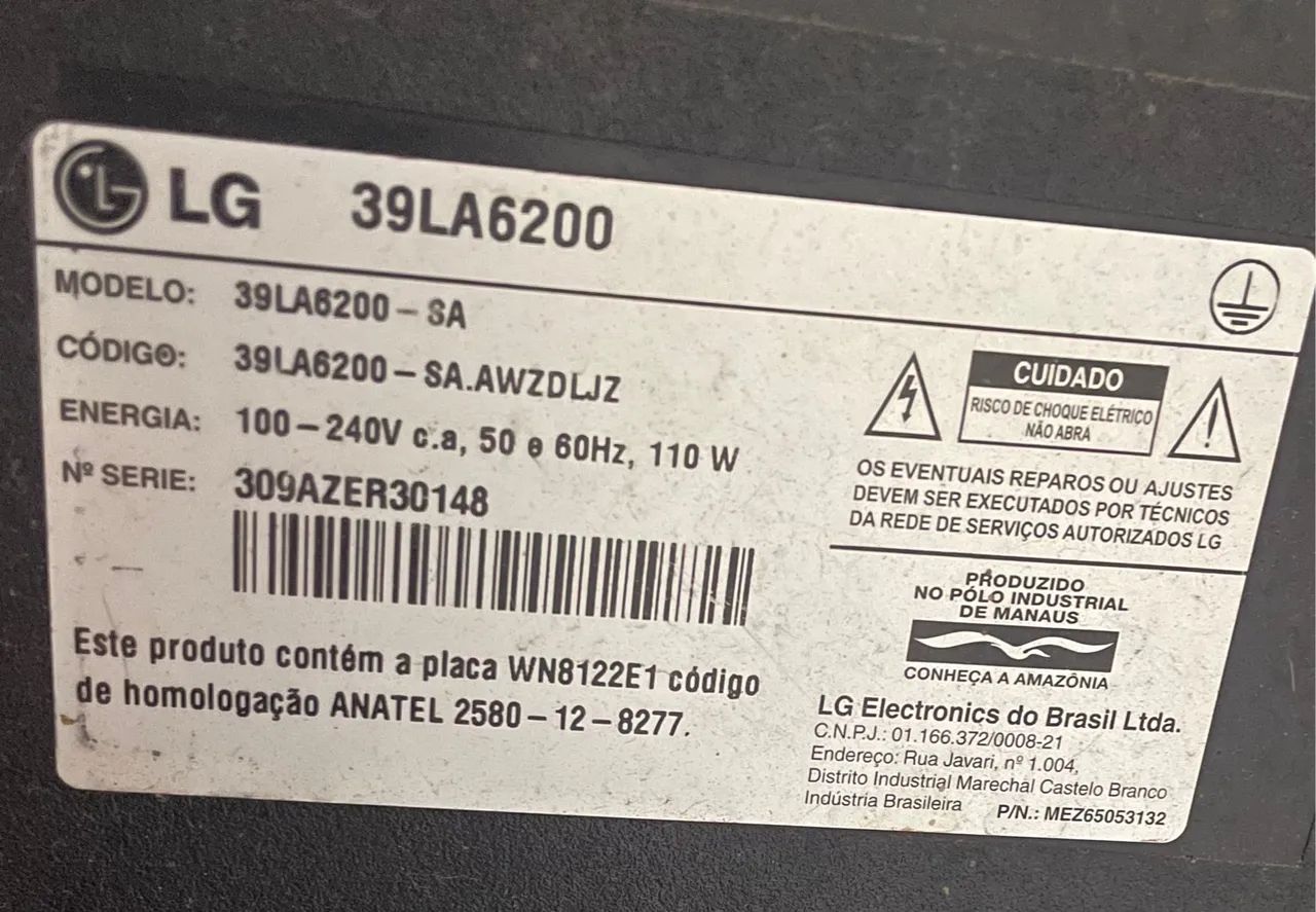 TV LG 42 polegadas, tela queimada - Foto 2