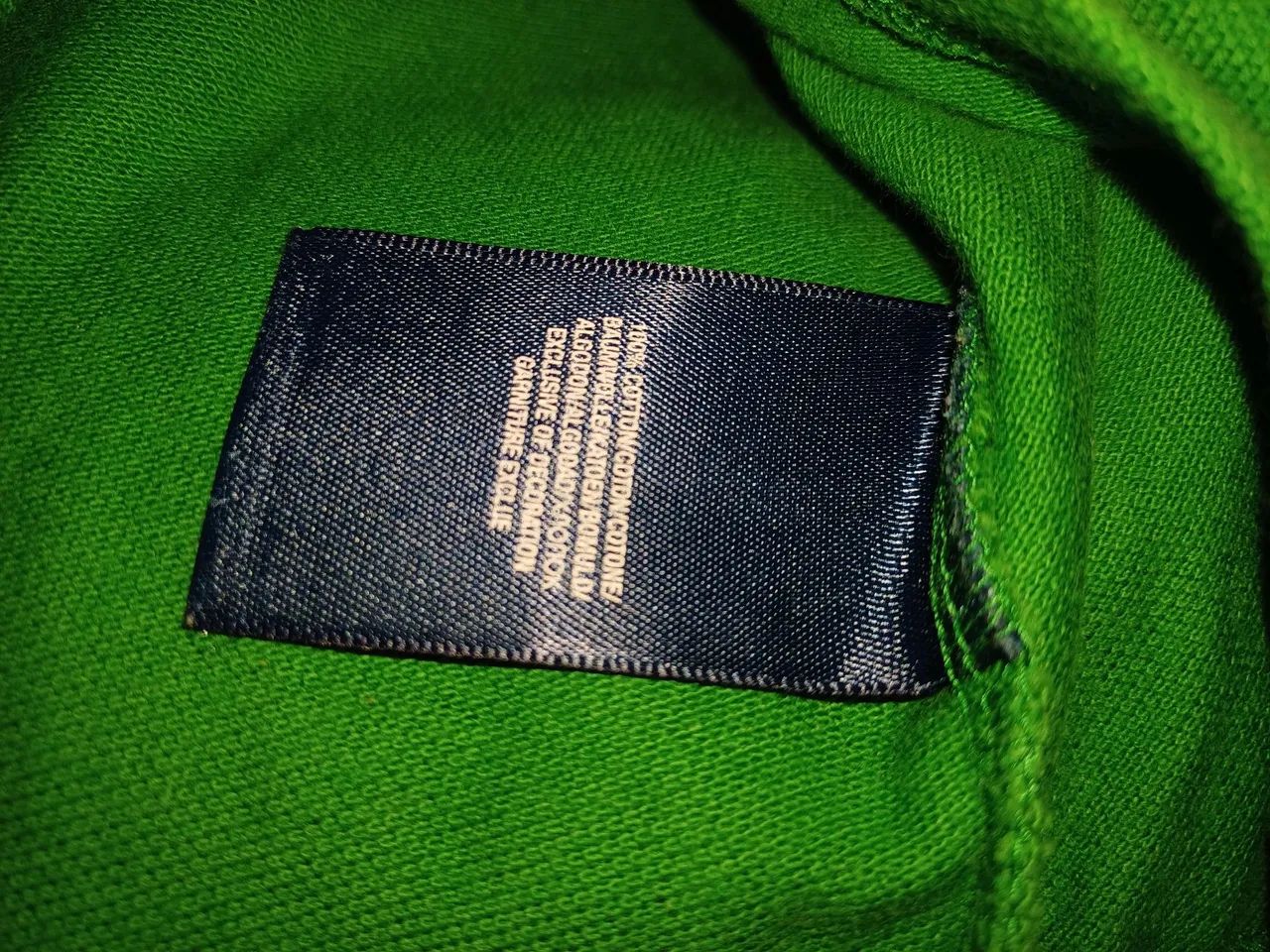 Polo infantil Ralph Lauren verde com azul, tam.6. - Foto 5