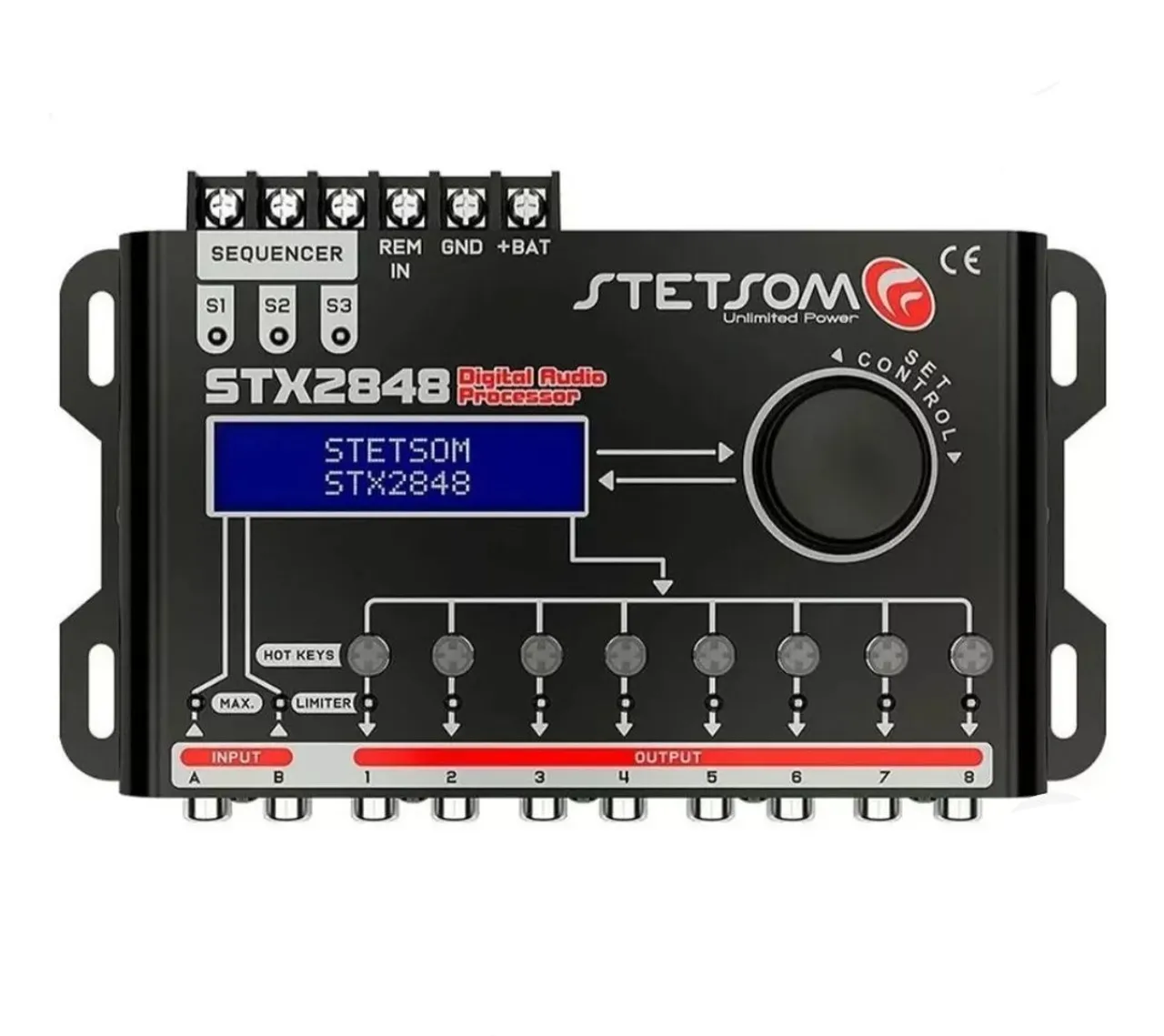 Processador de áudio Stetsom stx 2848 Som Automotivo