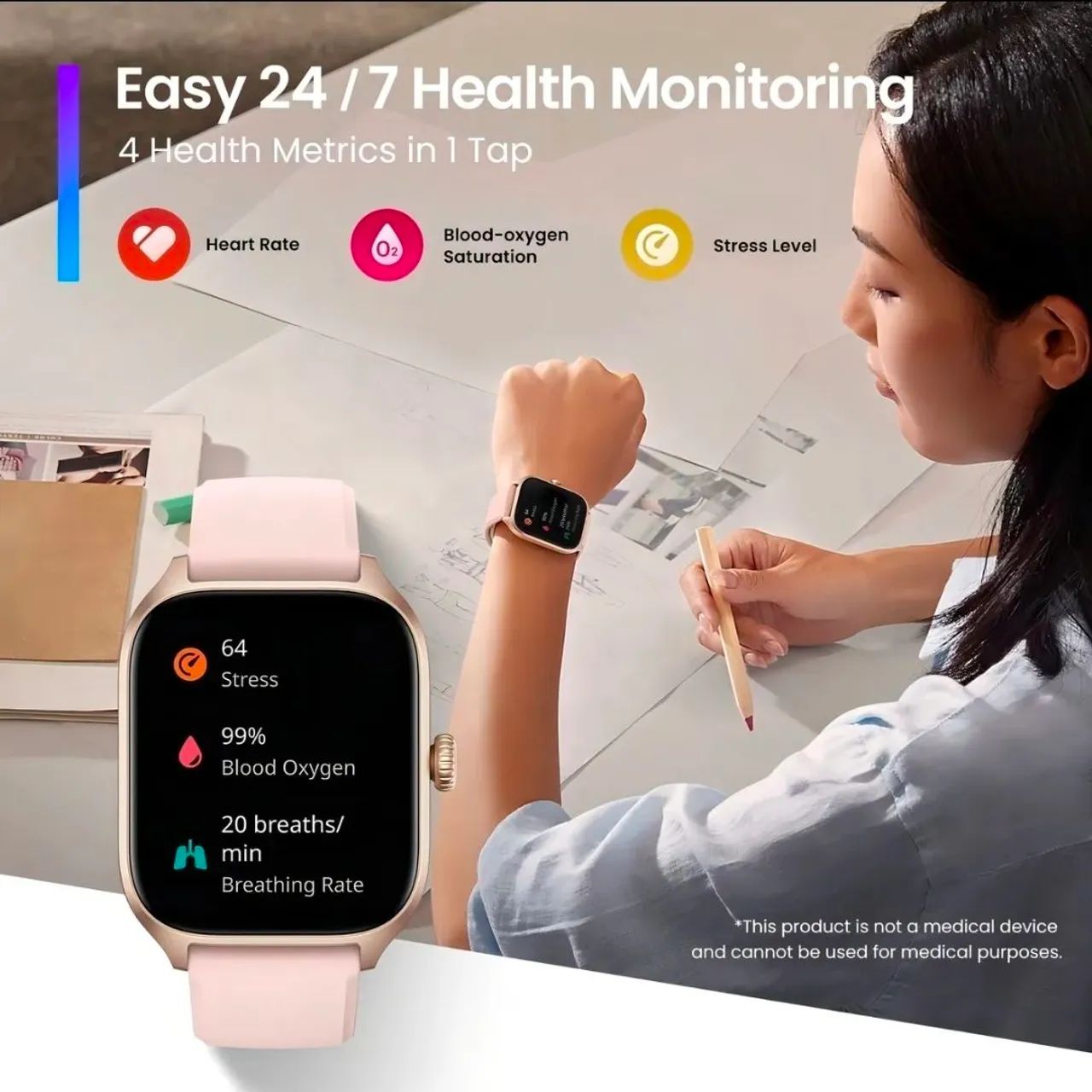 Amazfit GTS 4 Tela Amoled HD com GPS - Foto 5