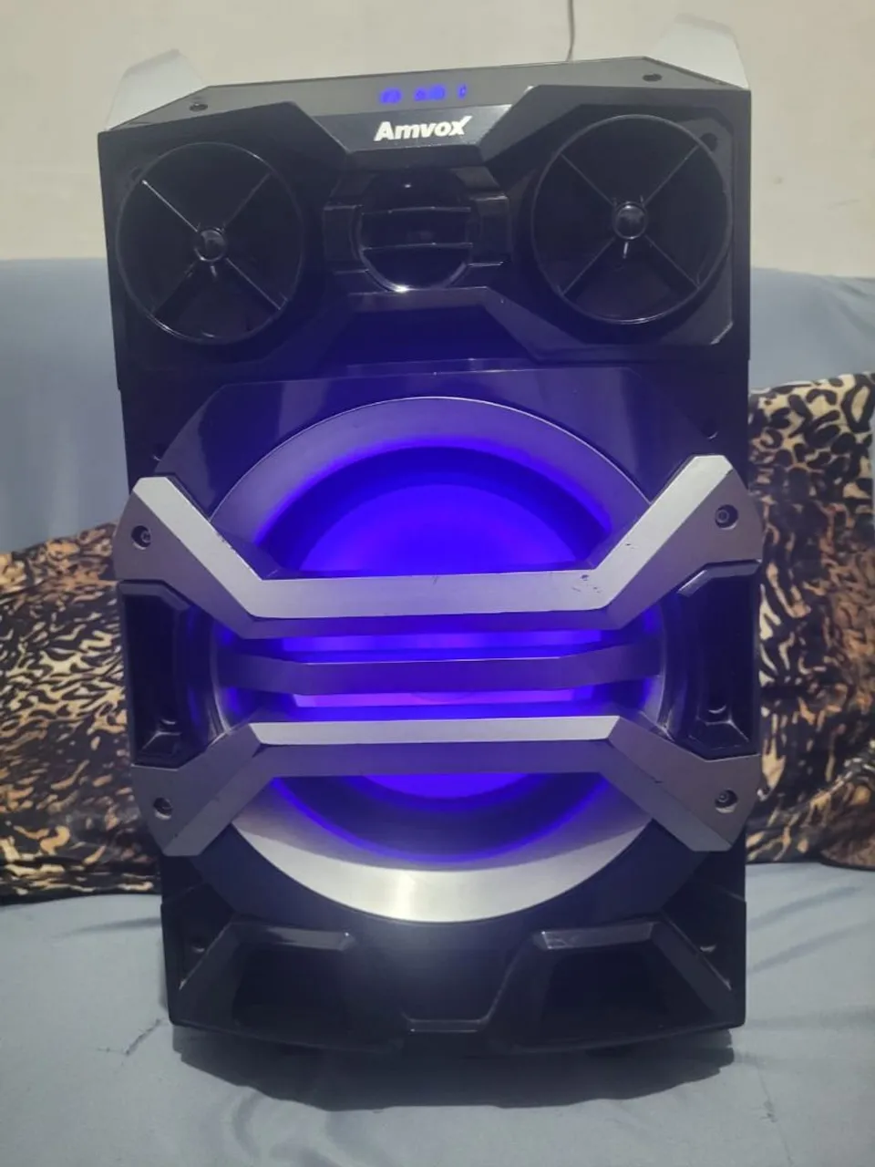 Caixa de Som Amvox Bluetooth com LED