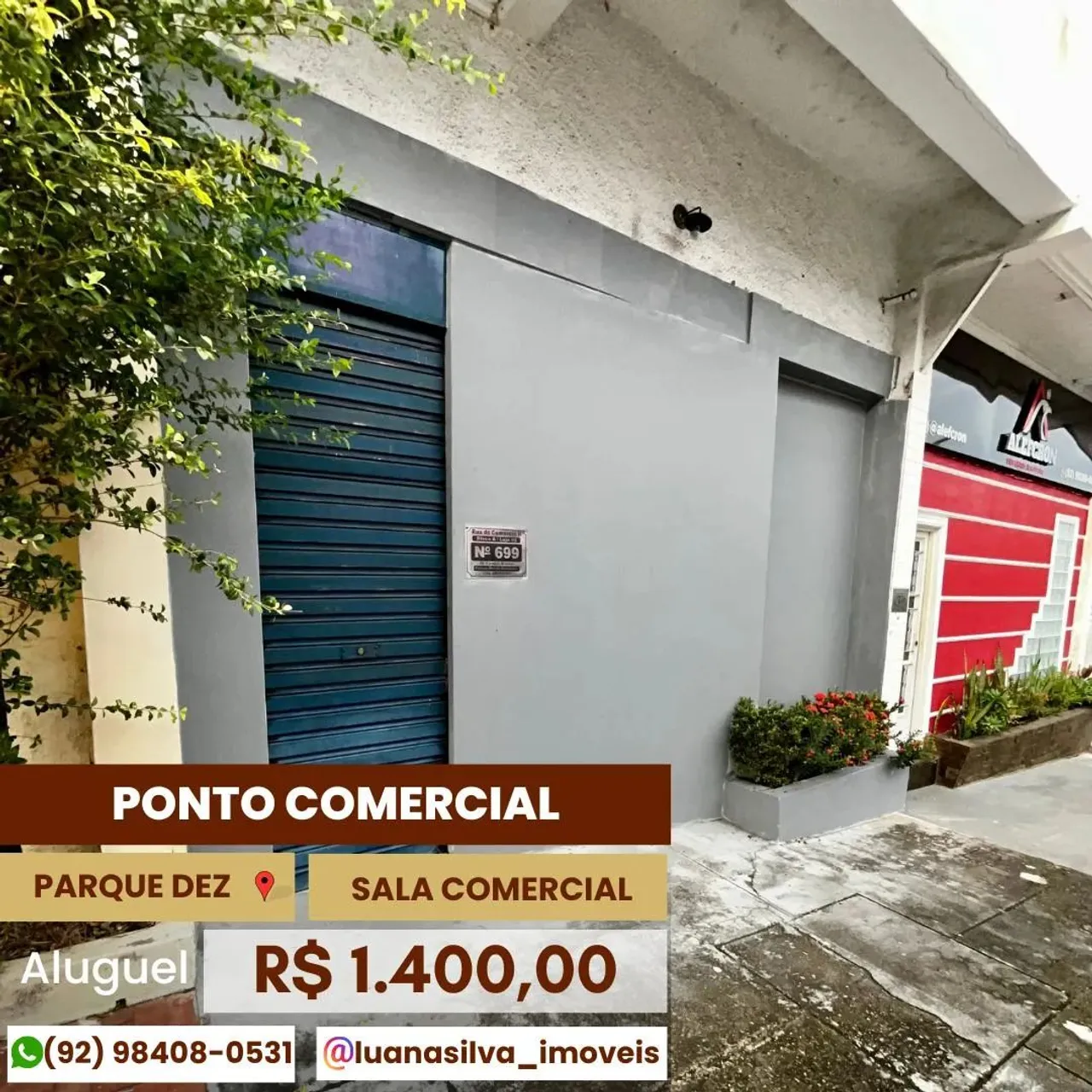 SALA COMERCIAL - Imóvel para aluguel com 2 quartos em Parque 10 de Novembro - Manaus - AM