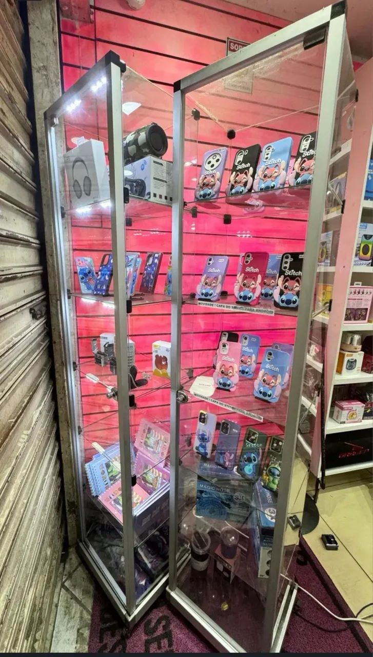 Vitrine expositora de vidro 
