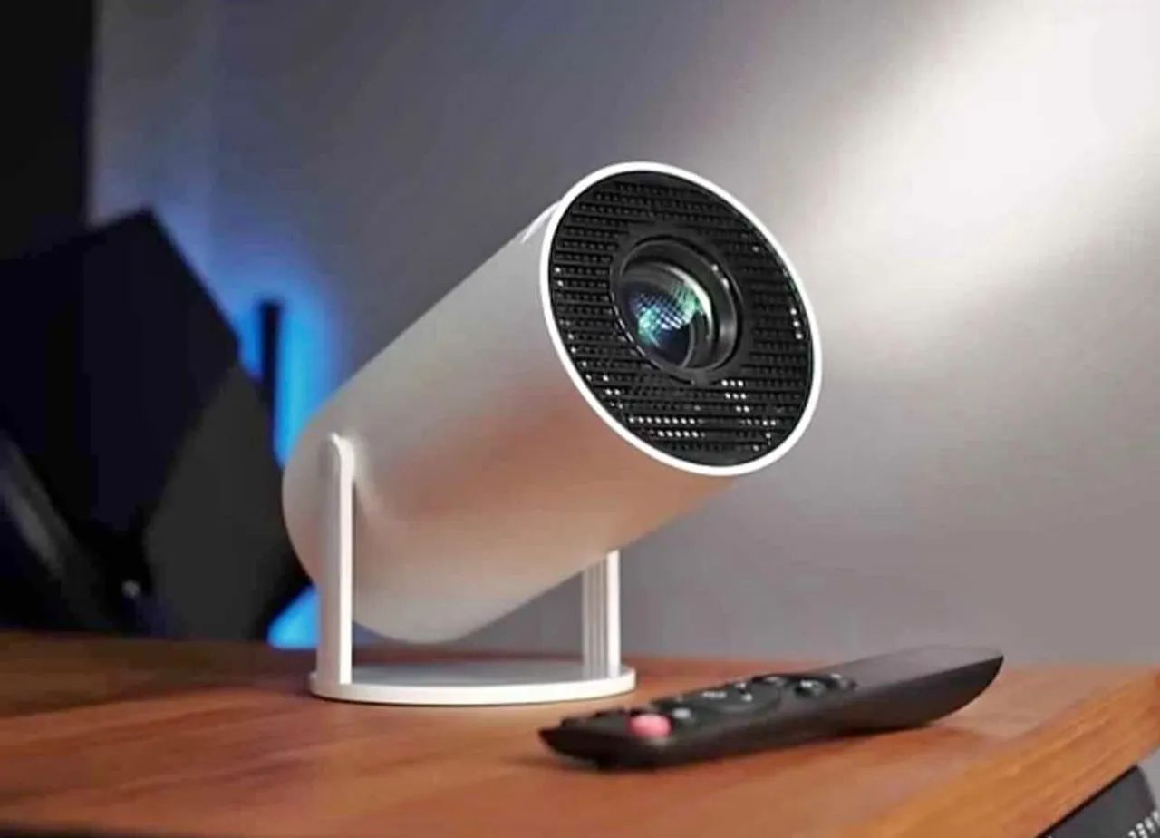 Projetor Portátil Ultra HD 4K Com Controle Remoto, HD, TF, USB - Novo