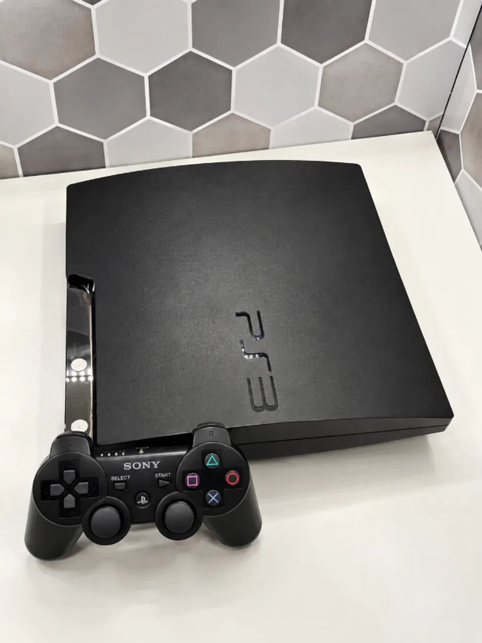 PS3 Slim em ótimo estado, completo e pronto para jogar. - Foto 4