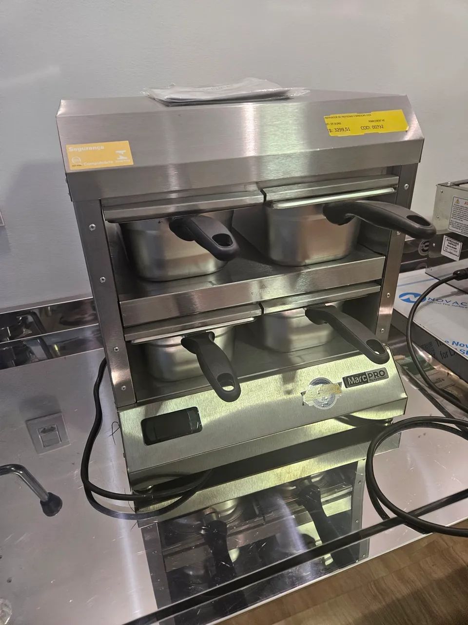 conservador de proteínas inox 4 bandejas - nova
