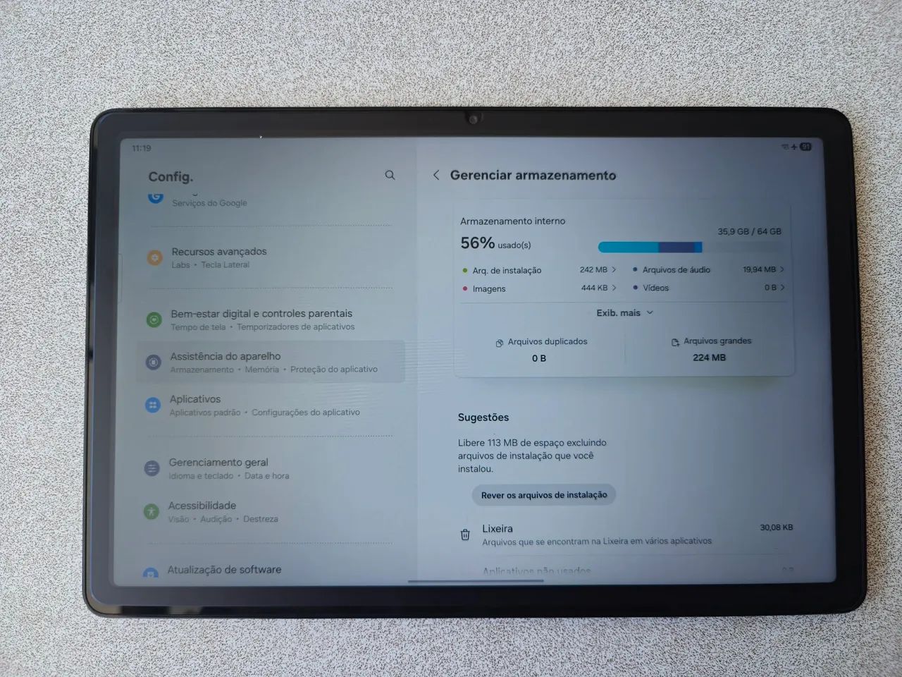Tablet A9 Plus Samsung 4gb / 64gb