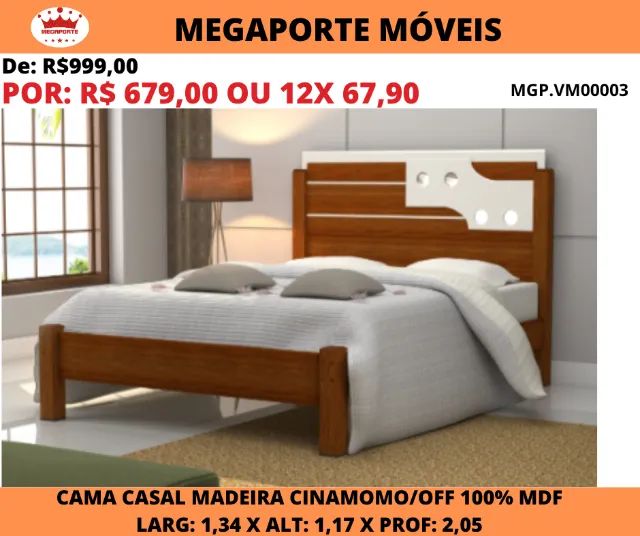 CAMA DE CASAL MADEIRA  - Foto 2