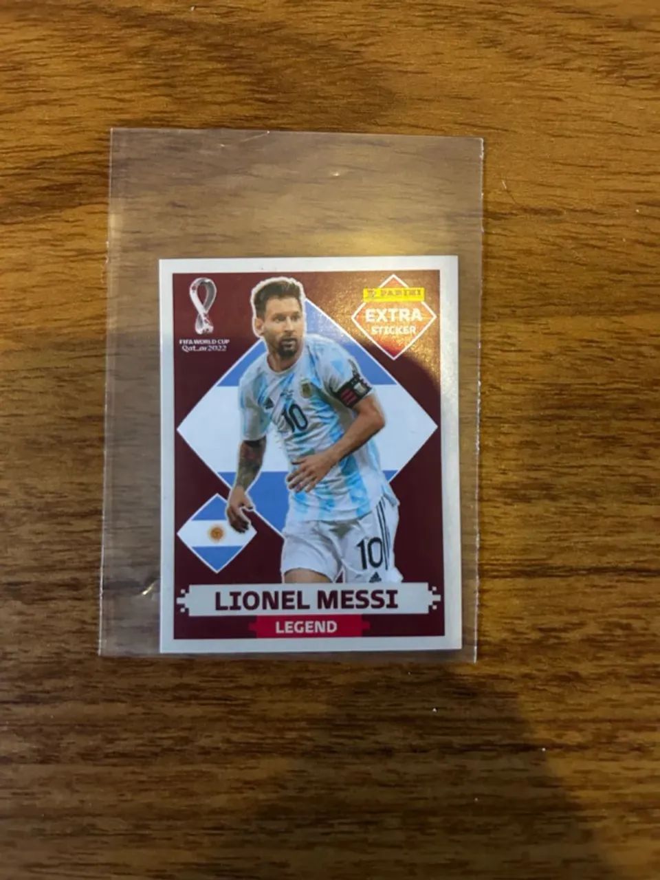 Figurinha legend Messi bordo 2022 