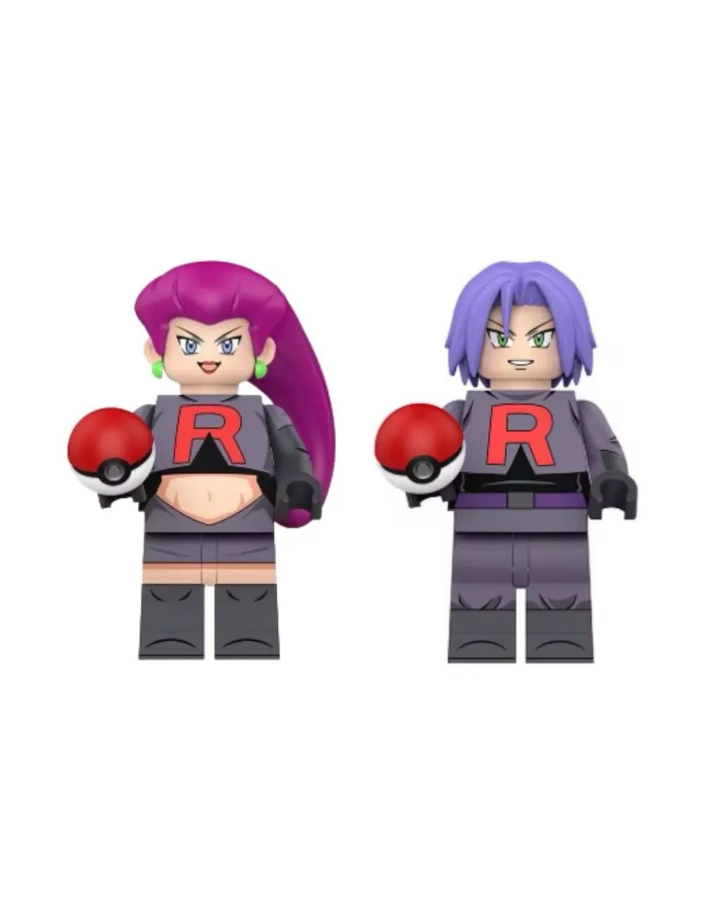 Miniaturas Equipe Rocket Jessie James Pokémon 5cm Uniforme Preto - Foto 2
