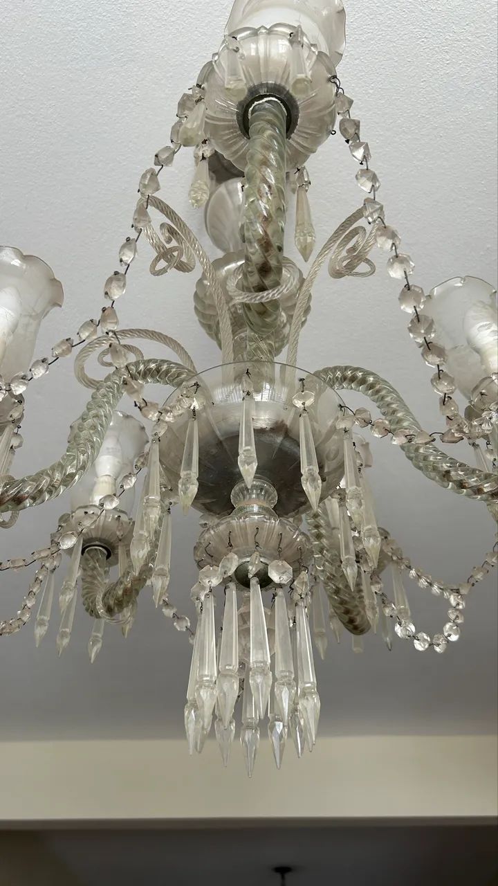 Lustre Clássico de Cristal e Vidro - 5 Braços | Elegância e Sofisticação - Foto 2