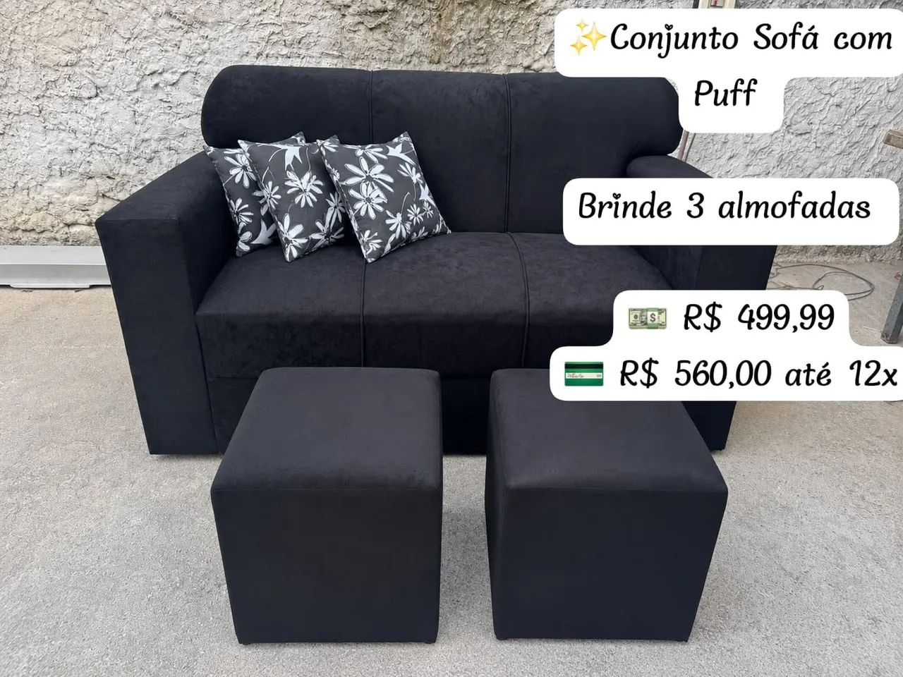 Sofá com puff
