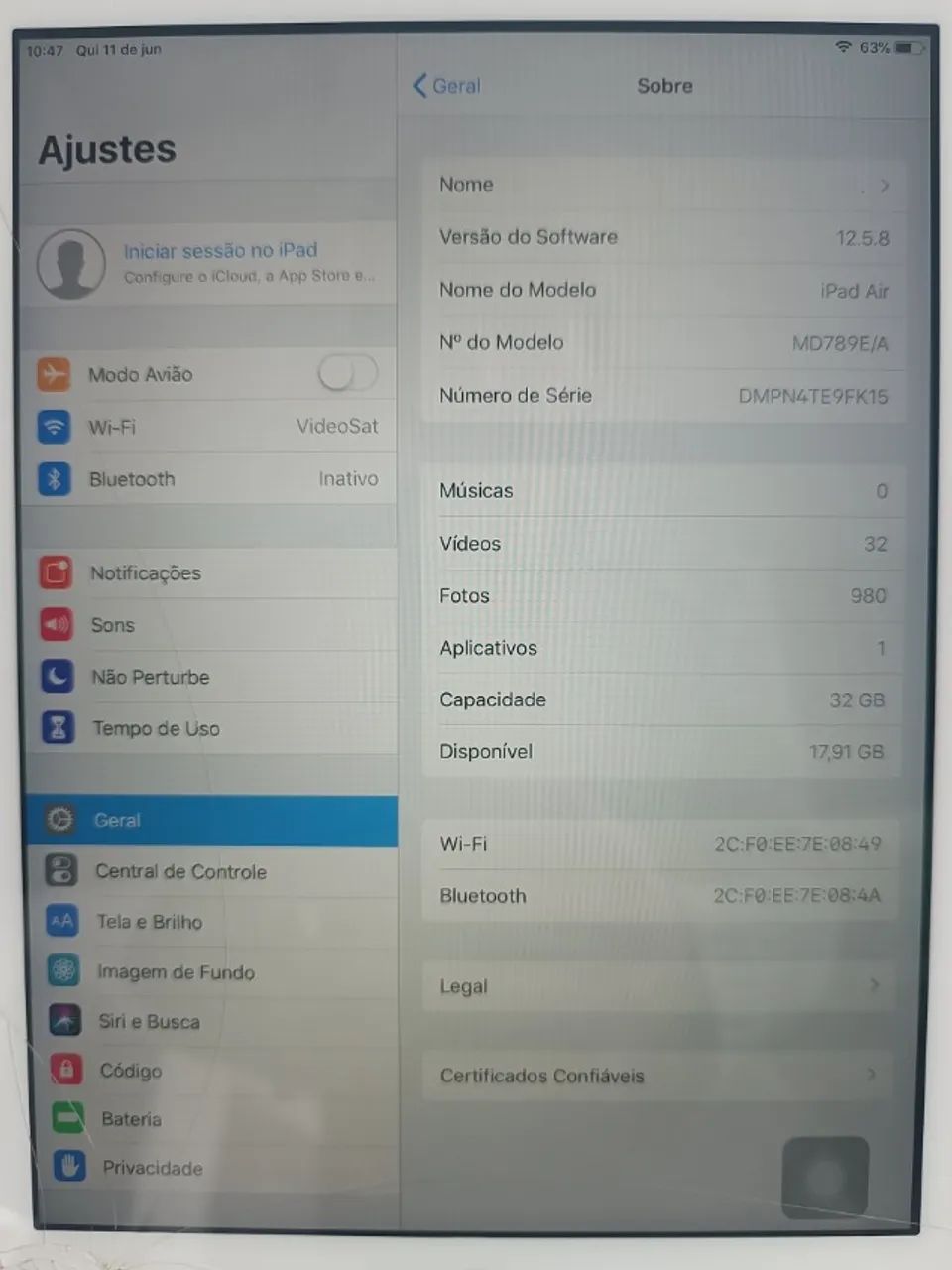 Ipad Air 1a Geração 32gb A1474 Tela 9.7 + Capa - Foto 3